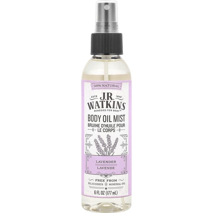 JR Watkins, Brume d'huile corporelle, lavande, 170 ml (177 ml) white