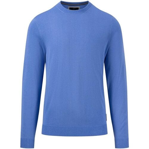 Fynch-Hatton Trui O-Neck Fine Knit Crystal Blue / male