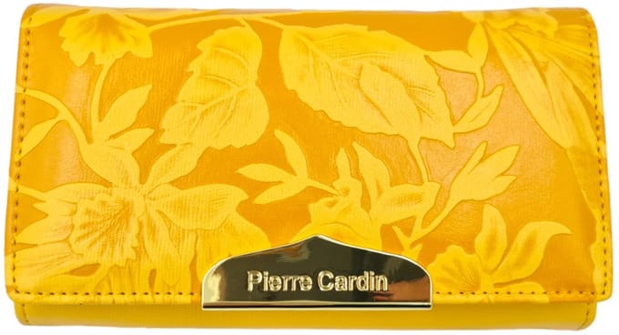Pierre Cardin Portemonnee - Geel - Bloemen patroon
