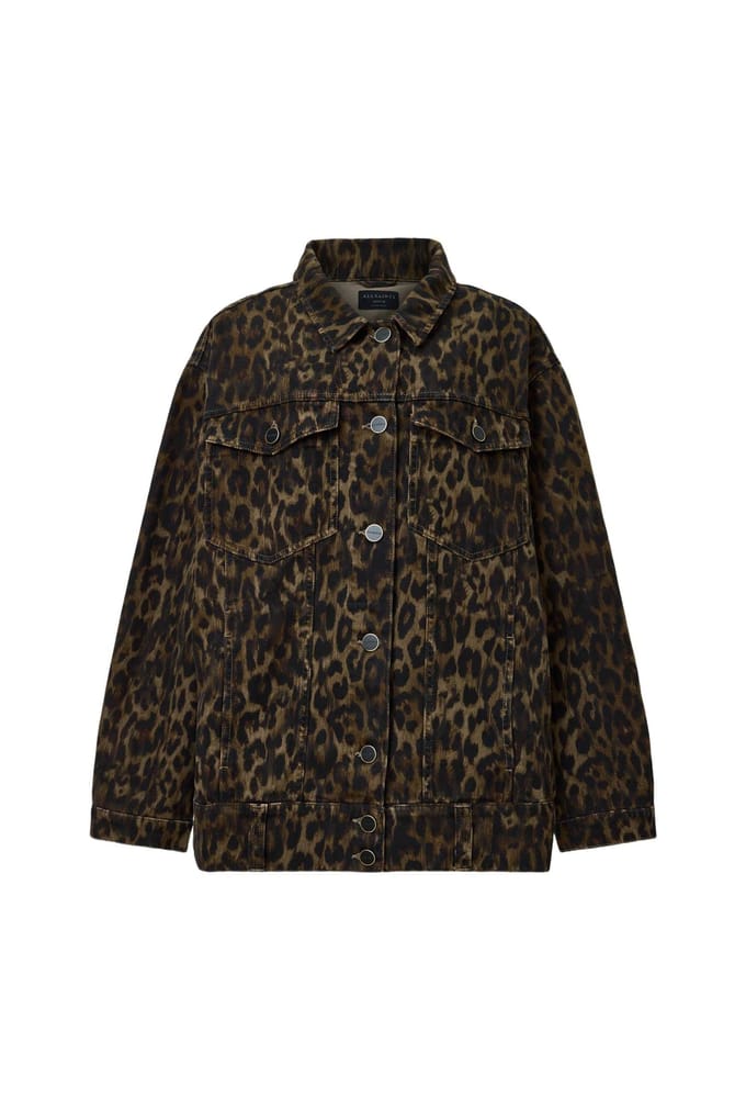 AllSaints Willow Denim Jacket Leppo Brown Größe: XS | Jeansjacken Outlet | Damen | Blau
