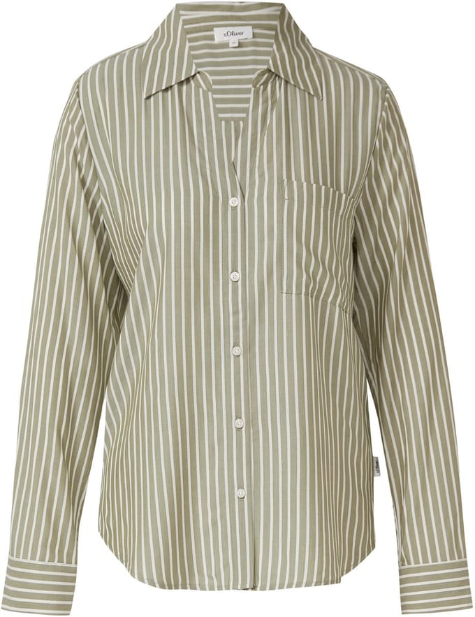 Regular fit overhemdblouse van pure viscose