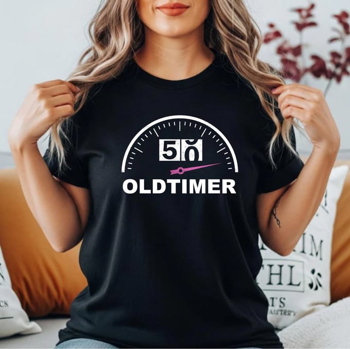 50 Jaar Oldtimer Sarah- Maat M- 50 jaar feest- verjaardag. Sarah T-shirt.