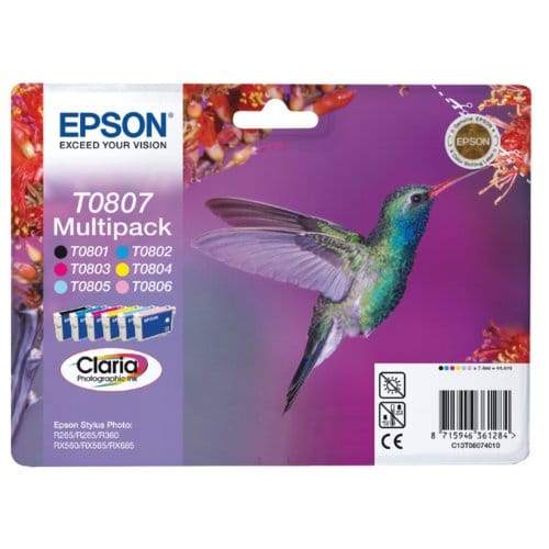 Epson Inktcartridge T0807 6-kleuren Multipack