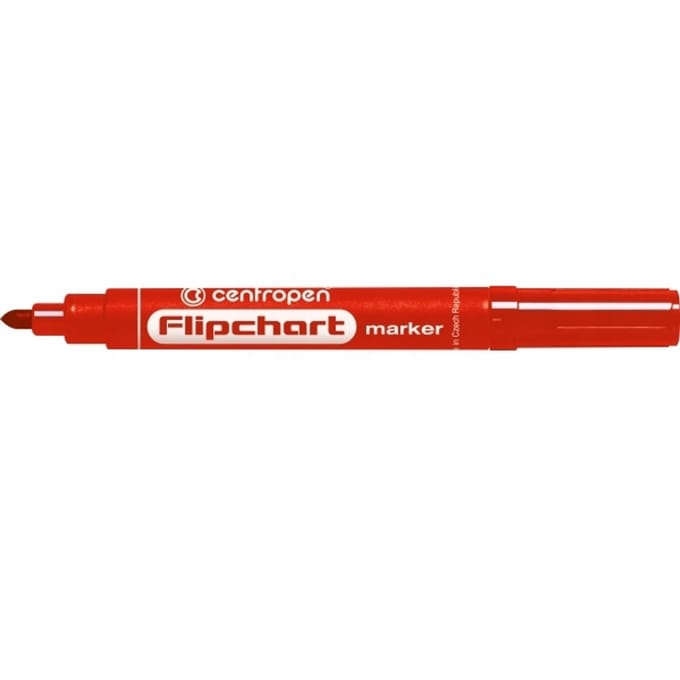 Centropen Flipover Marker 8550 - Rood, Ronde Punt