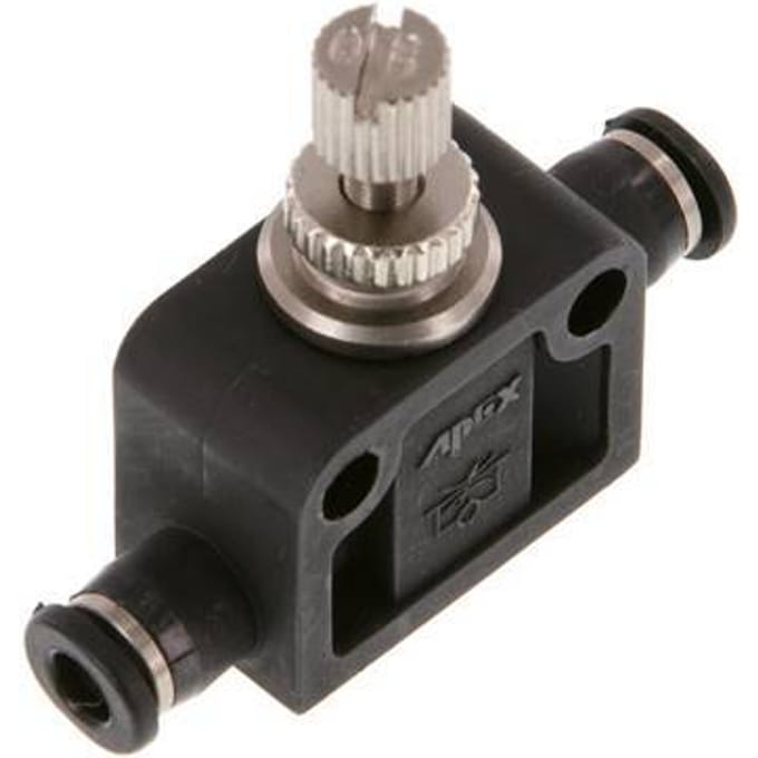Recht Regelventiel 3 mm Messing/Nylon