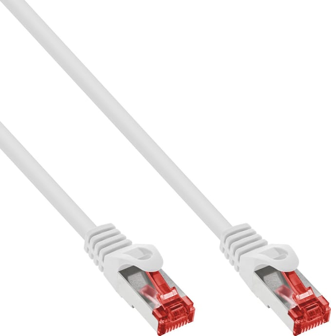 InLine® Patchkabel, S/FTP (PiMf), Cat.6, 250 MHz, PVC, koper, wit, 2m