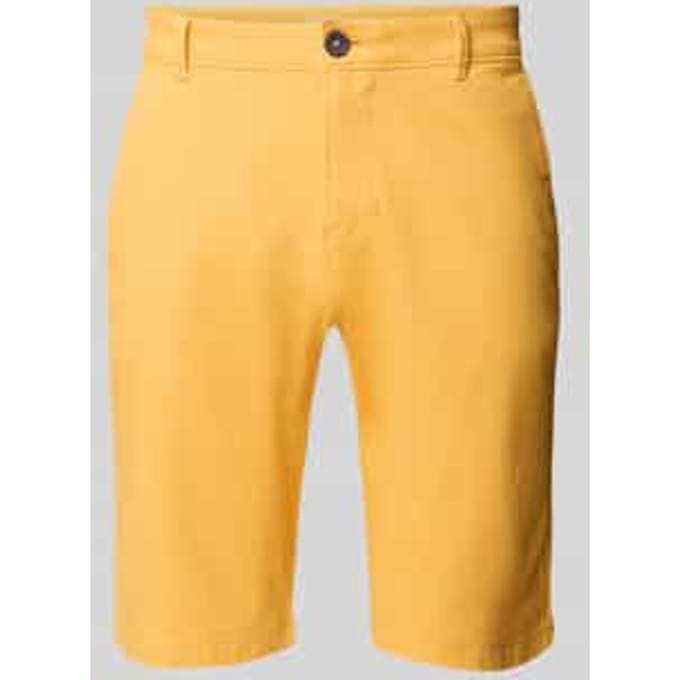 Slim fit korte chino van katoenmix