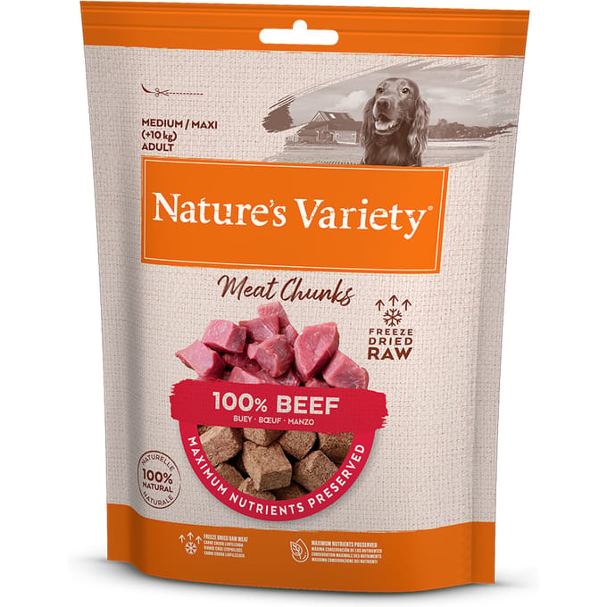 Gevriesdroogde Hondensnacks Natures Variety - Rund 100% Rundervlees - 50 Gr