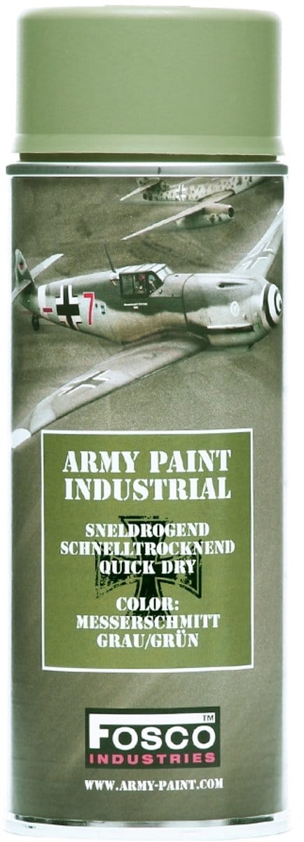 Fosco spuitbus legerverf 400ml Messerschmitt Grau/Grun