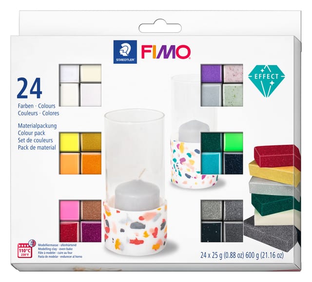 FIMO effect ovenhardende boetseerklei - Colour Pack - 24 st