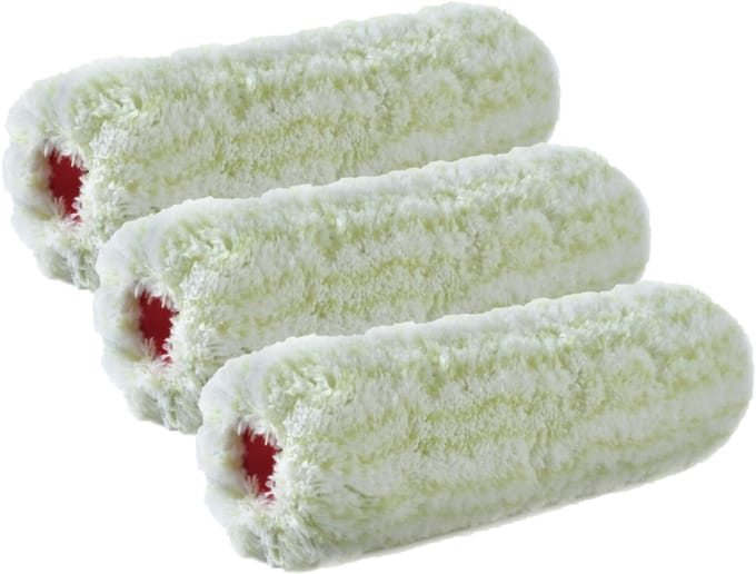 Sorex Verfrollers - 3x stuks - pluisvrij - vacht - anti-spat - 9x18 cm - roller