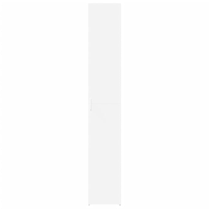 vidaXL - Hoge - kast - 30x42,5x185 - cm - bewerkt - hout - wit