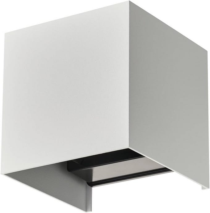 Slimme LED Buiten Wandlamp Modern Hoekig Wit IP54 - Dimbaar en Kleurinstelbaar