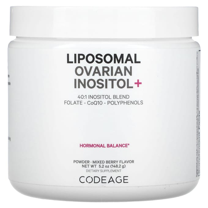 Codeage, Liposomaal Ovarieel Inositol+, Gemengde Bes, 5,2 oz (148.2 g)