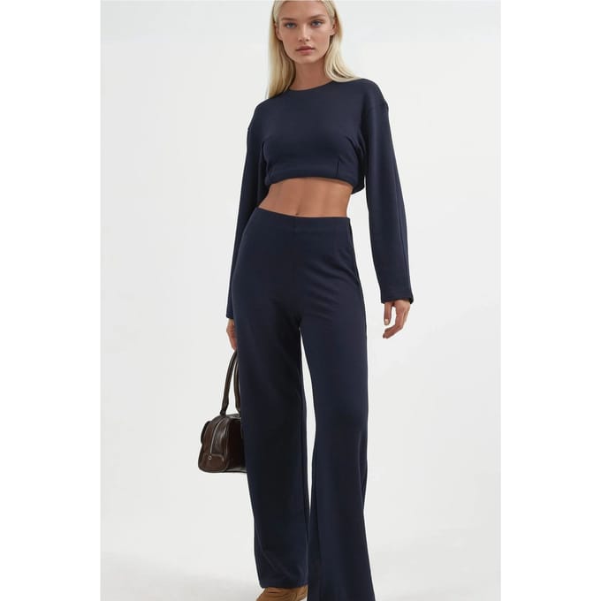 Hoge Taille Trek-On Rechte Broek
