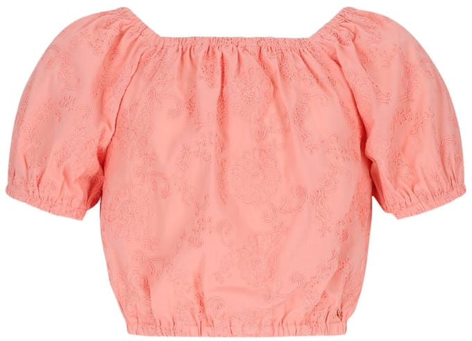 NoBell' - Tomu Embroidered Blouse - Peach Blossom - Maat 158-164