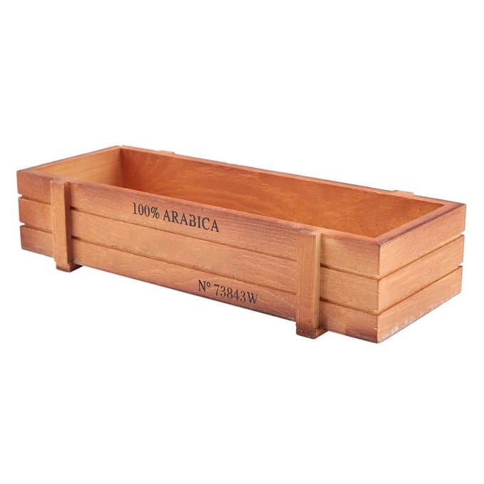 Vintage Houten Bloembak Succulenten Pot Rechthoekige Doos voor Thuis Desktop Opbergbak beige