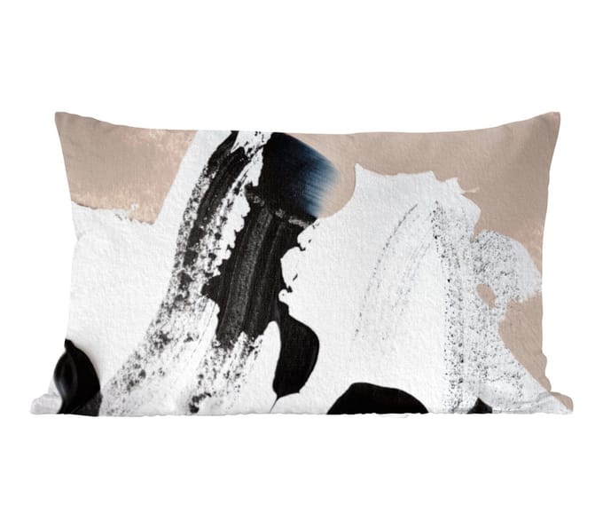 Sierkussens - Kussentjes Woonkamer - 60x40 cm - Zwart - Abstract - Design