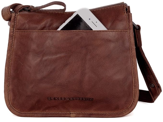 Leren Crossbodytas - Joy - Donkerbruin