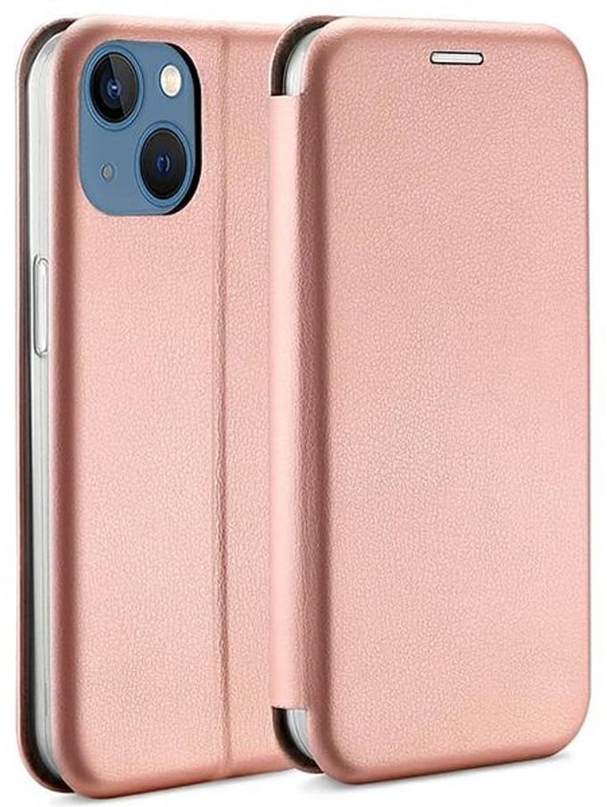 Beline iPhone 15 - Boekmagnetisch Etui - Roze Goud - Magnetische Sluiting - Synthetisch Leer