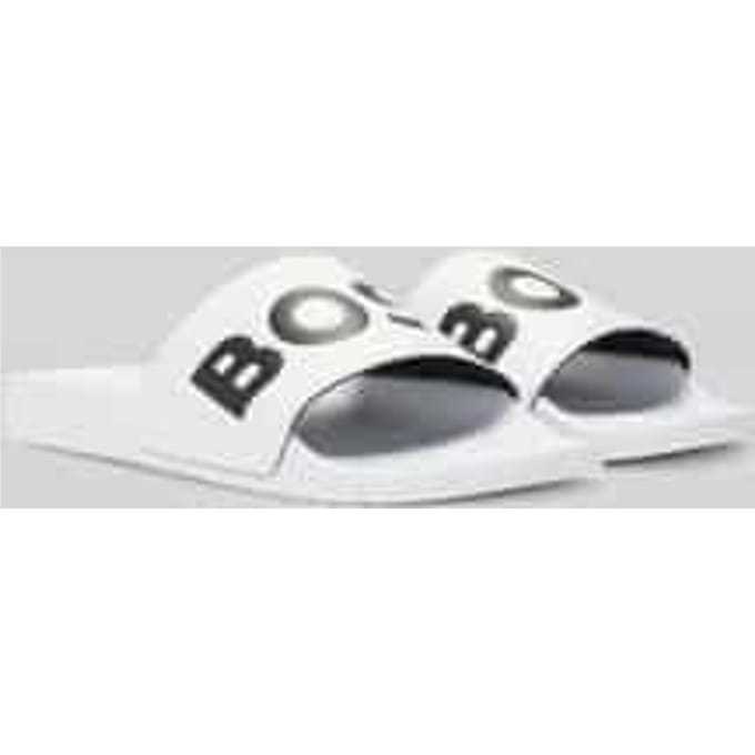 Aryeh Met Groot Logo Detail Slippers in Wit