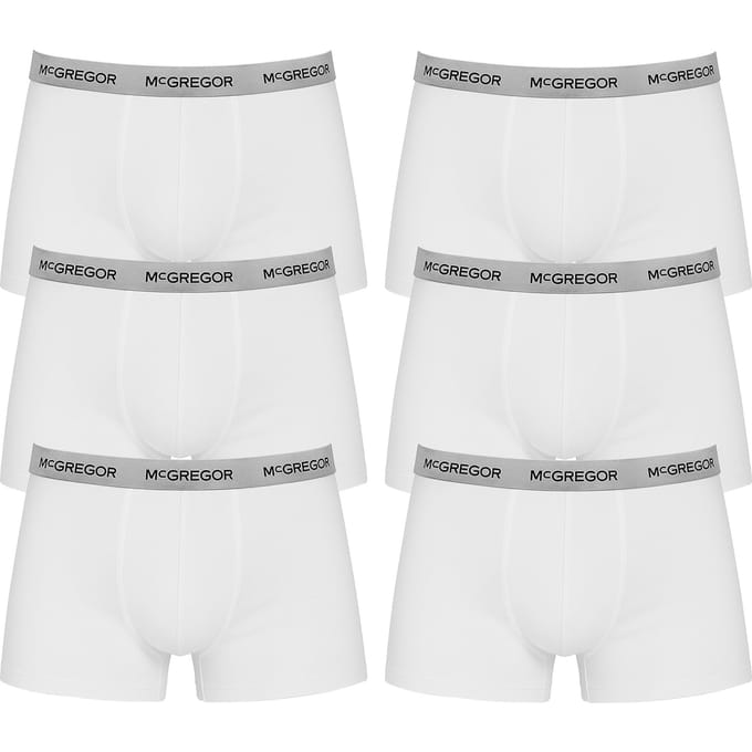 McGregor  - Premium Boxershorts - 6-pack White Größe: XL | Unterhosen Outlet | Herren | Weiß