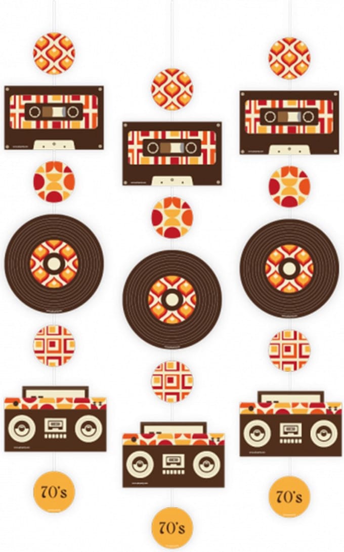 Hanging decoration - 70s (3pcs)