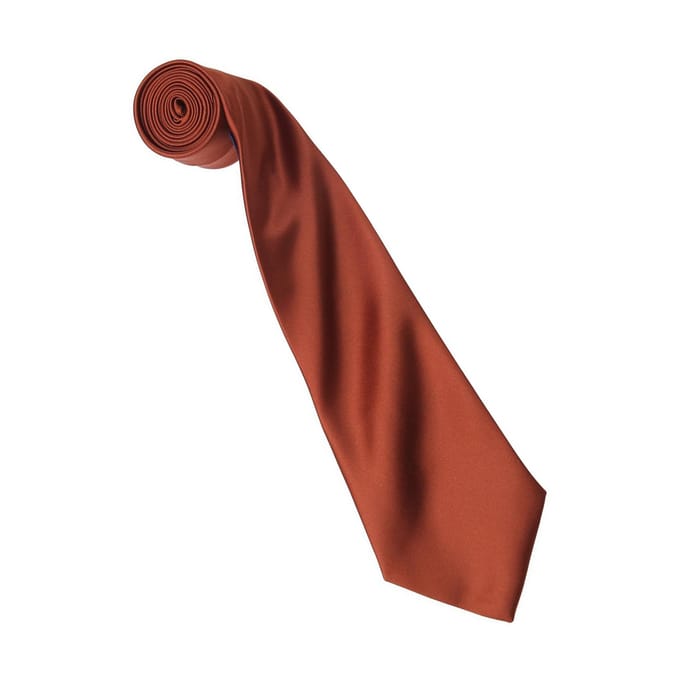 Premier Kleurencollectie Satijnen Stropdas (Kastanje)