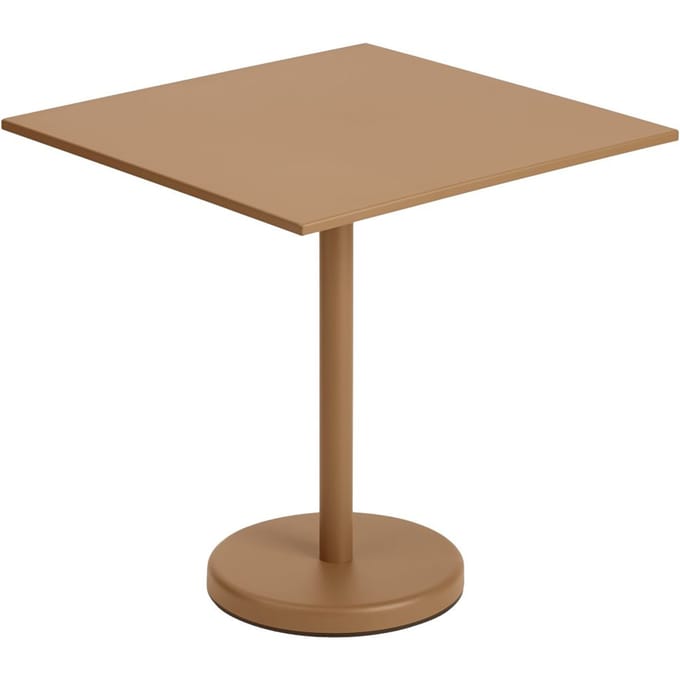 Muuto Linear Steel Tafel vierkant - oranje - Hoogte 73 cm