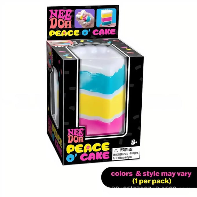 Schylling Needoh Nice Cube Sensorische Nice-Sicle Stressverlichting Squishy Kubus Anti-Angst Knijpobject Voor Focus ADHD Populatie black