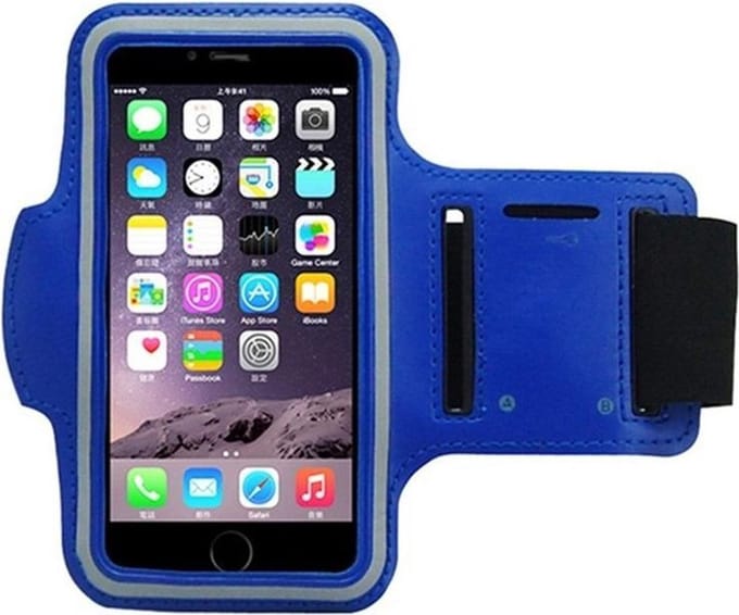 Hardloop-Sport armband blauw kleur voor S10/S+/S8/ S7/ Iphone 11/iphone x/Iphone 7/8plus, Huawei p30 pro, Psmart enz