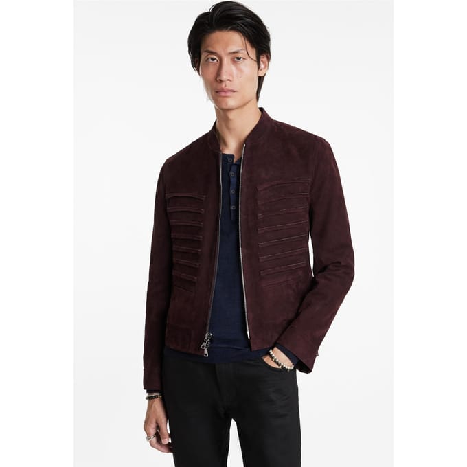 John Varvatos Marbro Jacket - Bomber Leather Jacket Wi Pruce Taglia: 52 | Giacche di pelle Outlet | Uomo