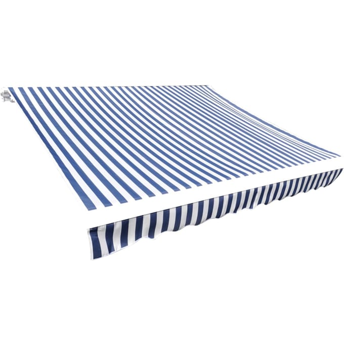 vidaXL - Vervangingsdoek - voor - luifel - 500x300 - cm - polyester - blauw - en - wit