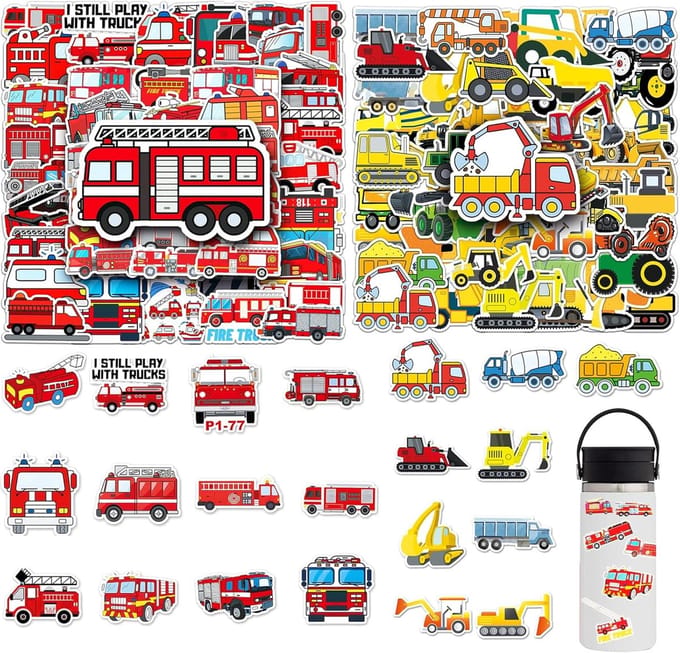SolidKeus - 100 Stuks Brandweer Stickers van Waterproof PVC