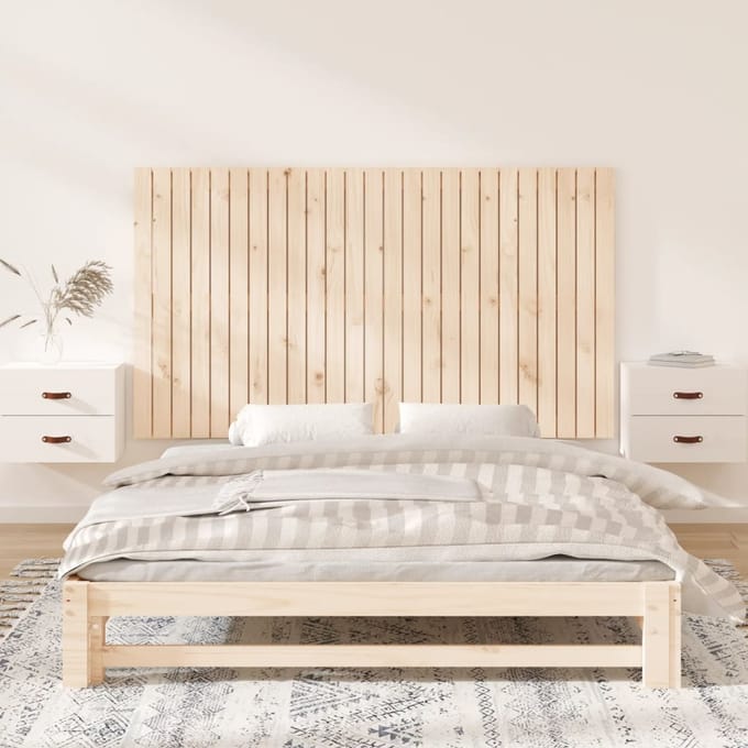 vidaXL - Wandhoofdbord - 159,5x3x90 - cm - massief - grenenhout