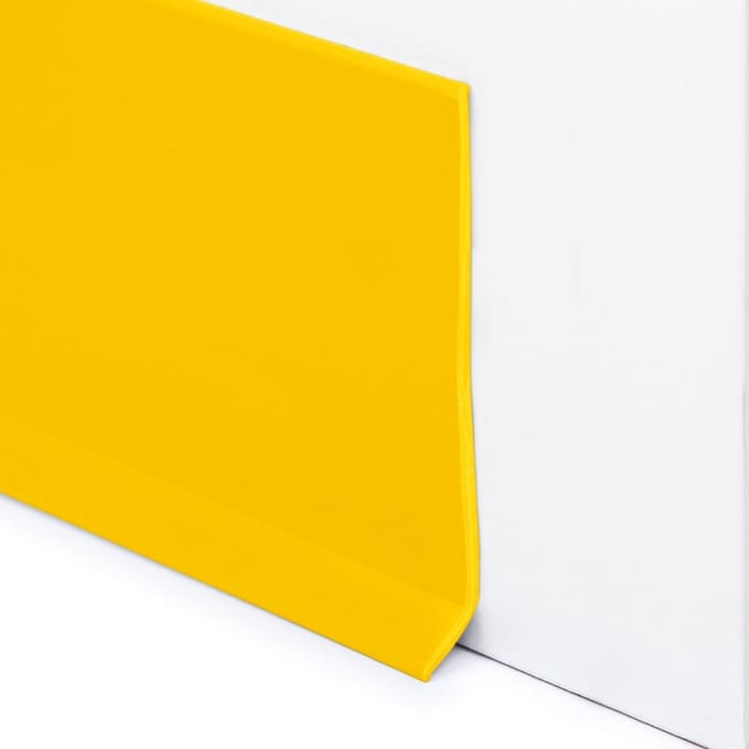 Rubbermagazijn - PVC Plint Geel - 100x2,8mm - Flexibele plint - Lengte 5 meter - Vloerplint