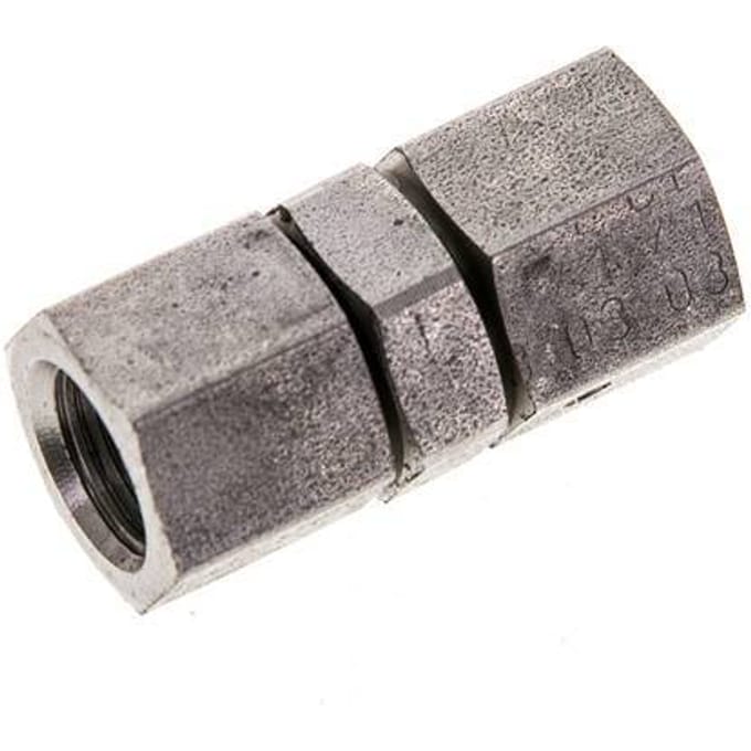 Rechte Verloopnippel G1/8'' Binnendraad Hoge Druk RVS  60° Conus  575bar Hydrauliek