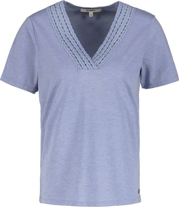 GARCIA Dames T-shirt Blauw - Maat M