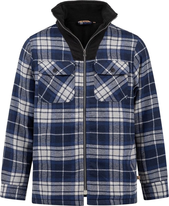 Peter Gevoerd Flanel Vest Blue/Black Check Heren