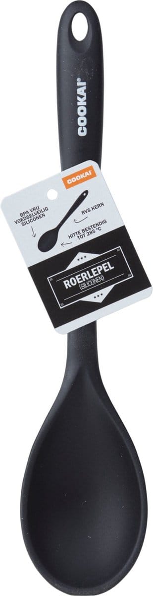Roerlepel, Siliconen, Zwart - Cookai