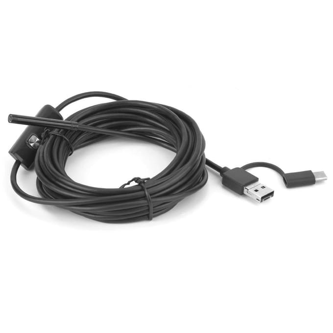 Y102 USB 3 in 1 Endoscoop 5.5mm Lens 6LED 5M Kabel IP67 Waterdicht Boroscoop Inspectiecamera