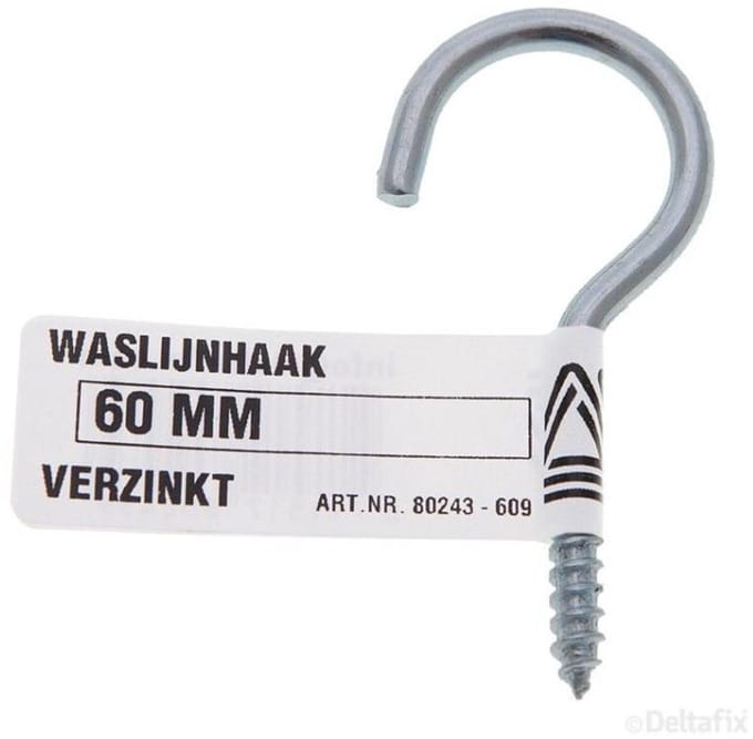 Deltafix - Waslijnhaak verz 60mm