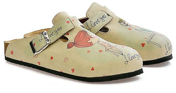 Goby Love You Dames Clogs – Handmade – Vegan Leer – Maat 38