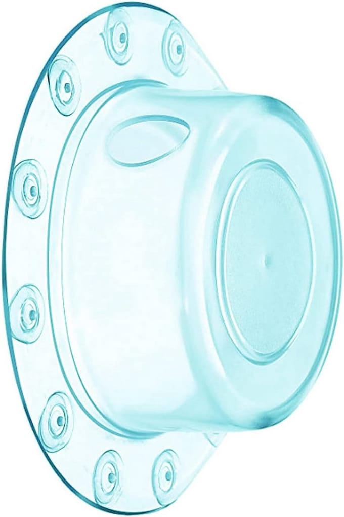Bad Overloopafdekking - Badstop Siliconen - Water Besparen Bad - Zuignap Ontwerp - Universeel - Transparant Blauw