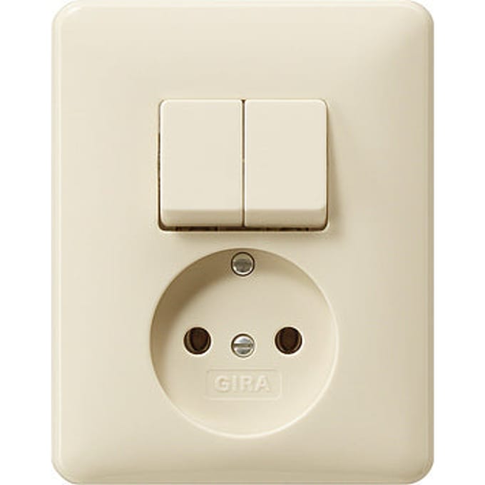 Gira Combinatie Series uitlaatsysteem 55 Crème Wit - 047501