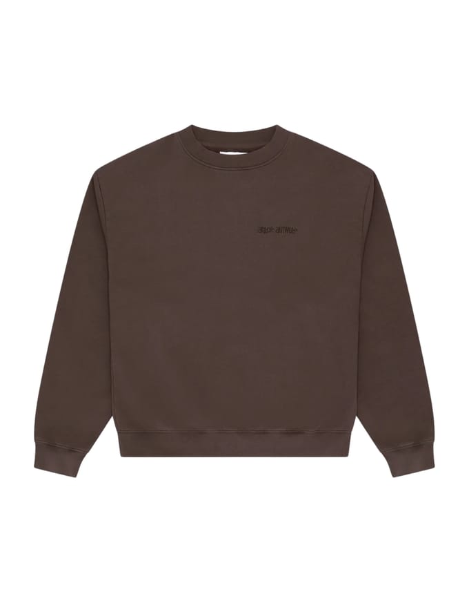 Arbor Antwerp Big Application Sweaters Donkerbruin Big Application Crewneck