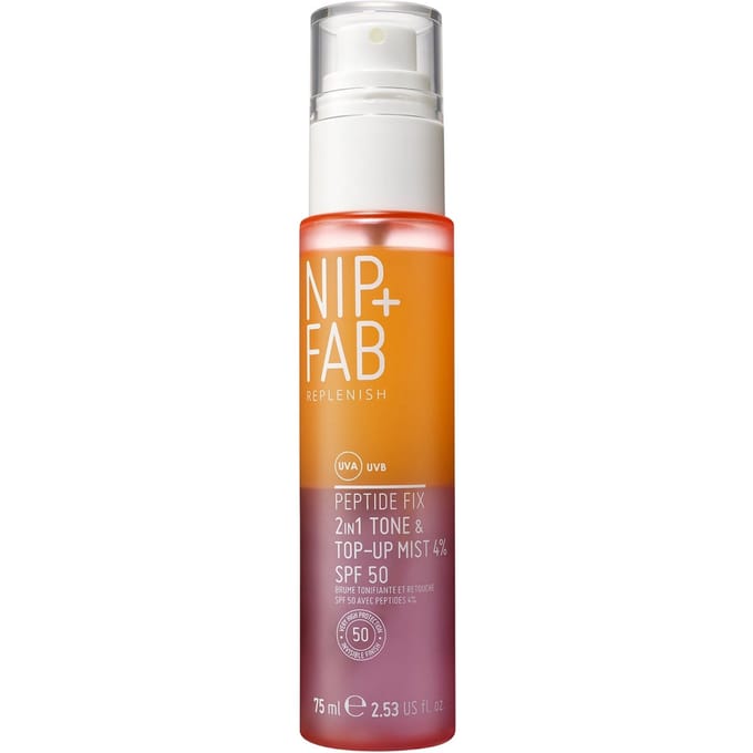 NIP+FAB Peptide Fix 2-in-1 Tone & Top Up SPF50 Mist 4% 75ml