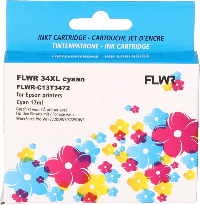 FLWR - Inktcartridge / 34 / Cyaan - Geschikt voor Epson