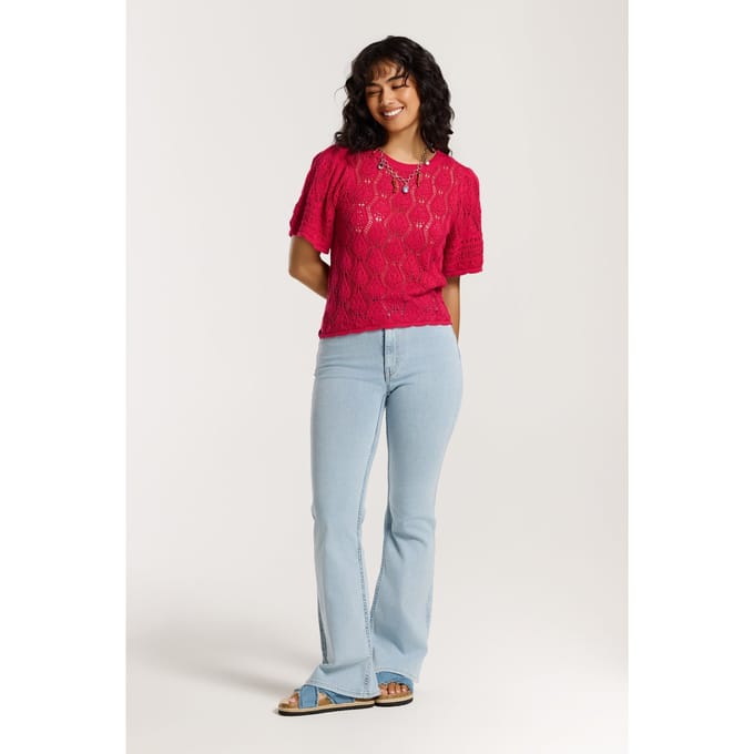 Shiwi Hannah Sweater Red Cerise Taglia: S | Maglioni a maglia Outlet | Donna | Rosa