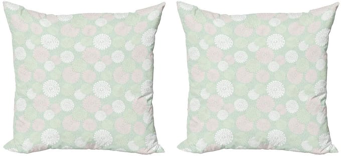 ABAKUHAUS Mint Kussenhoes Set – 2x45x45 cm – Dubbelzijdig bedrukt – Multicolor